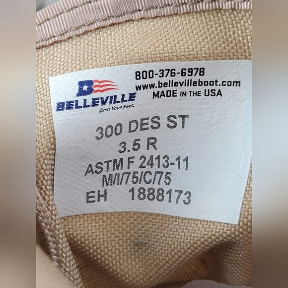 Belleville New Made in US  Desert Tan Military Army Combat‎ Waterproof - Picture 8 of 9